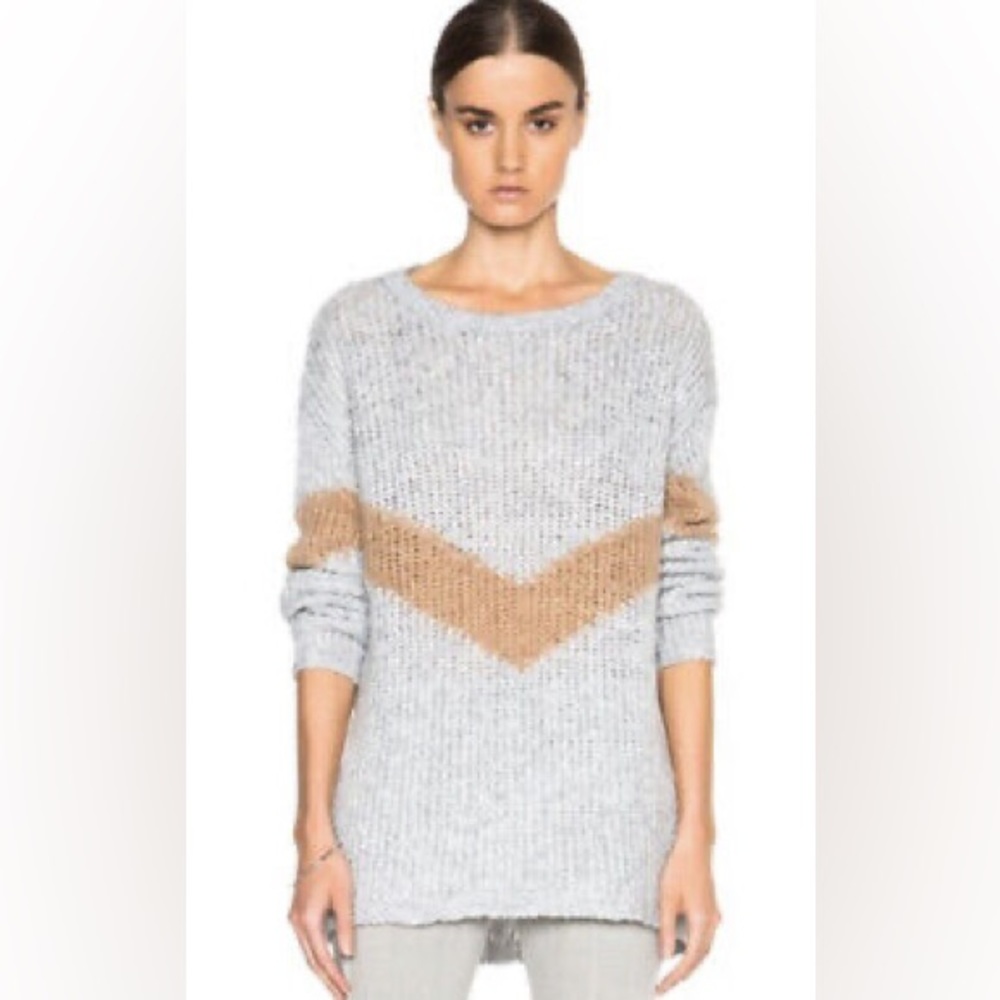 PAM & GELA Slouchy Chevron Sweater